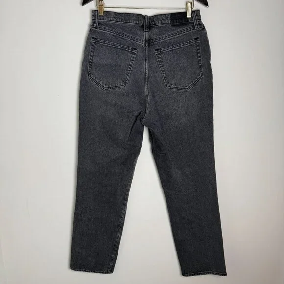 Abercrombie & Fitch Jeans 90's Straight Ultra High Rise Curve Love Gray Size 31/ - Picture 8 of 8